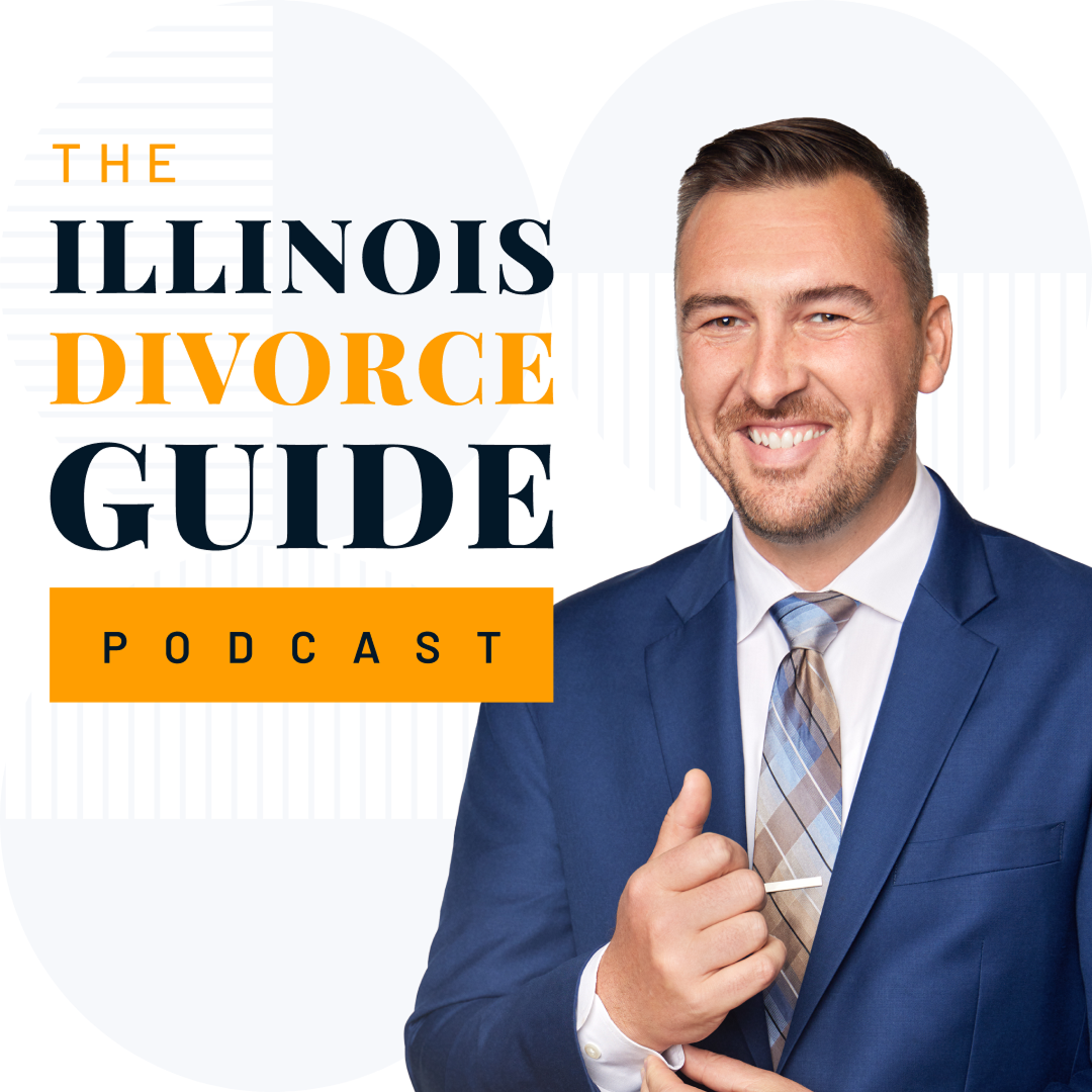 Podcast Cover Design for Illinois Divorce TV with host Robert “Bobby” Buchanan in a professional layout.