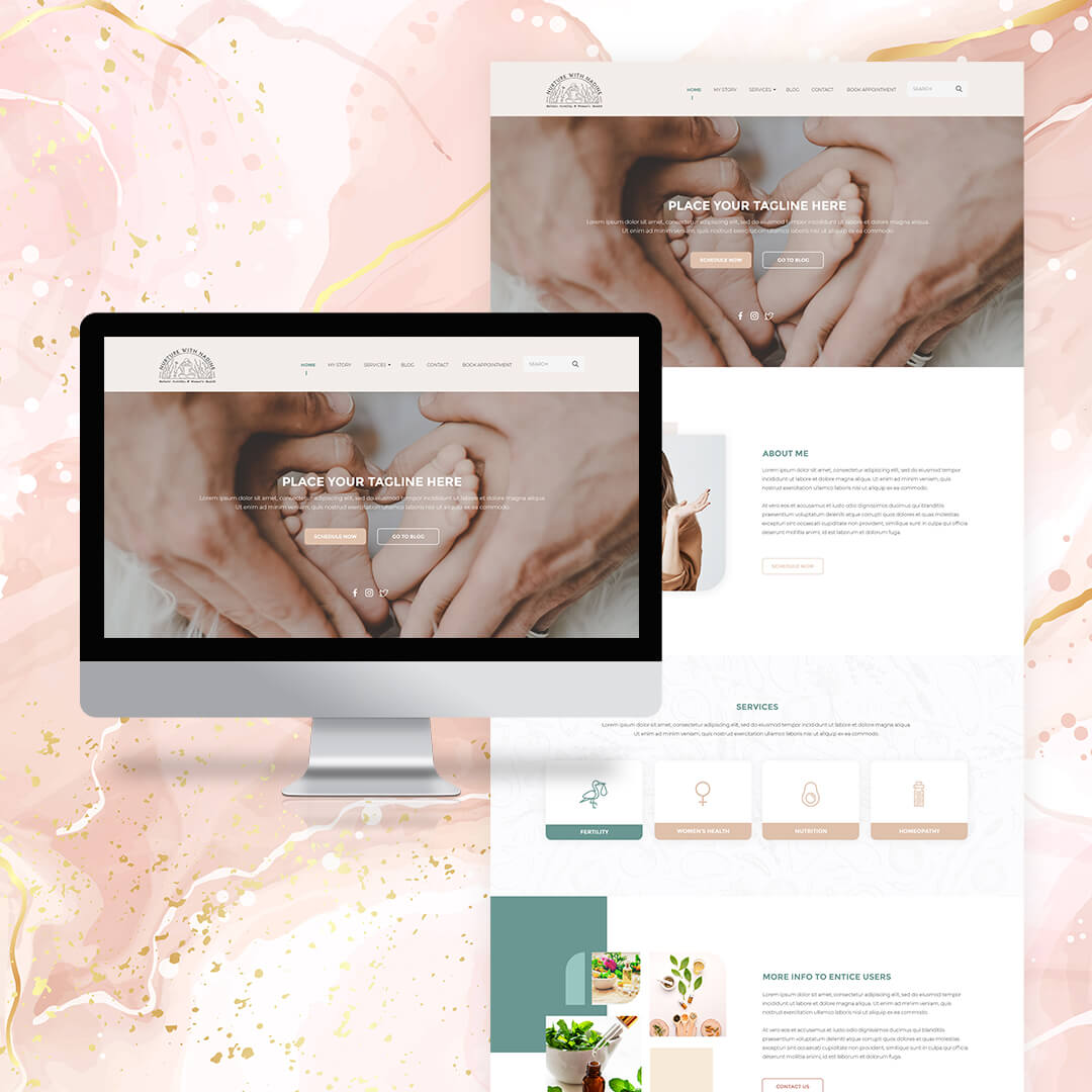 a website design for nadine