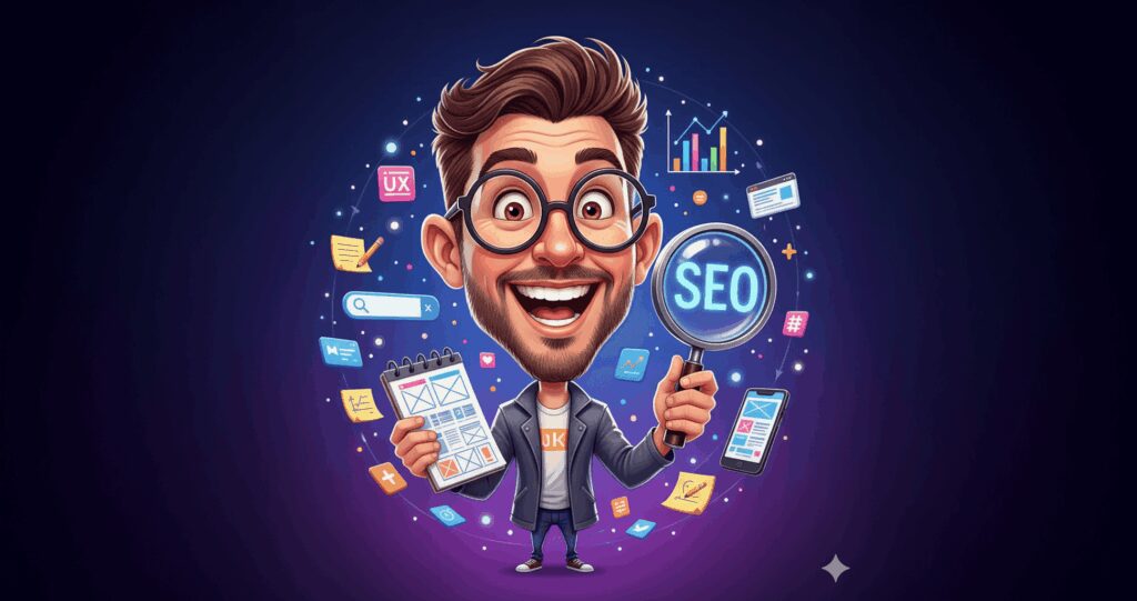 an image of an seo consultant showing ux and seo collaboration